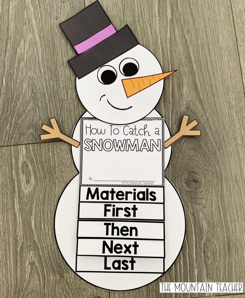How to catch a snowman writing craft