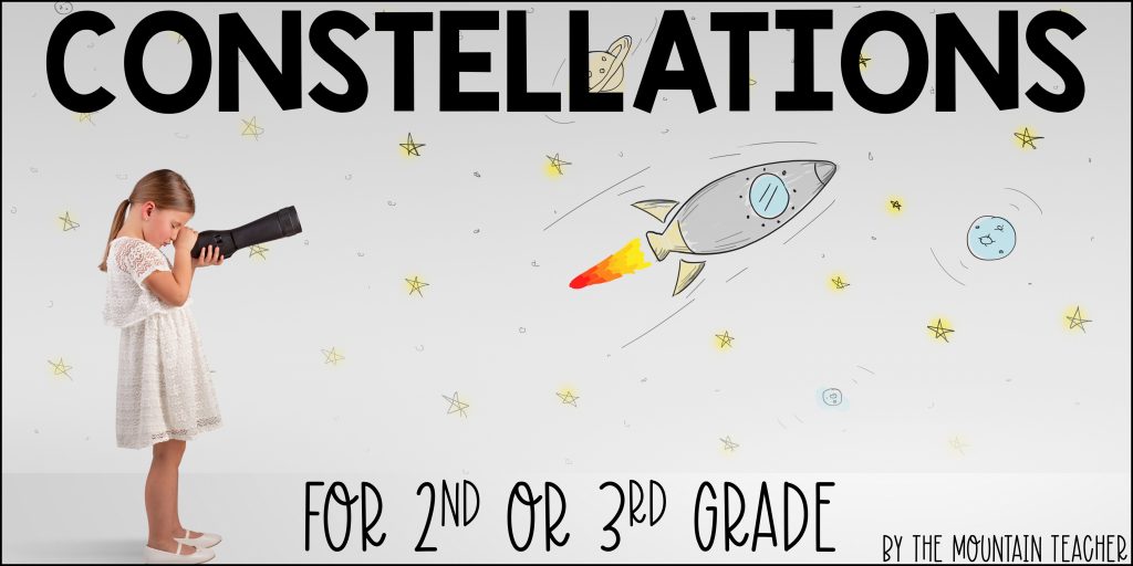 Constellations and stars for 2nd grade or 3rd grade students