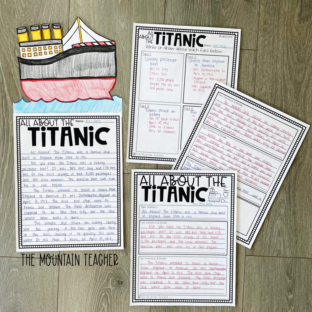 informative writing activity round up - the titanic research craft and project