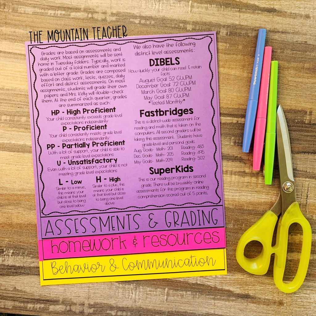 Back to School Meet the Teacher PRINTABLE Flip Book for BTS Night