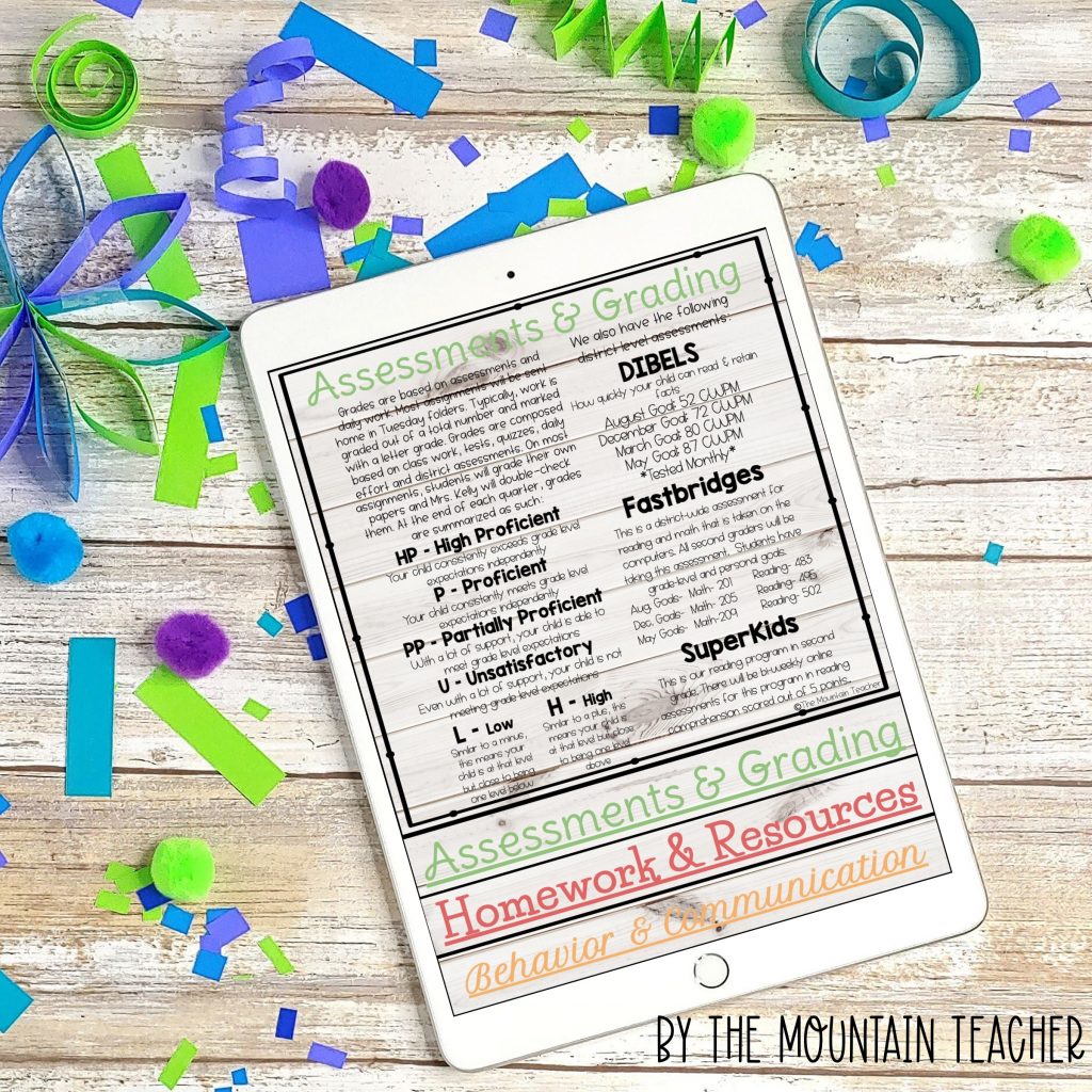 Back to School Meet the Teacher DIGITAL Flip Book for BTS Night