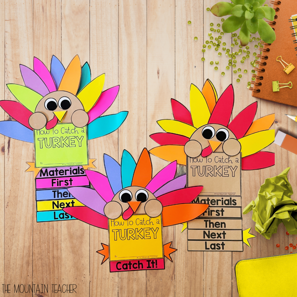 The Best Thanksgiving Writing Prompts for Elementary Students | how to catch a turkey writing prompt and flip book