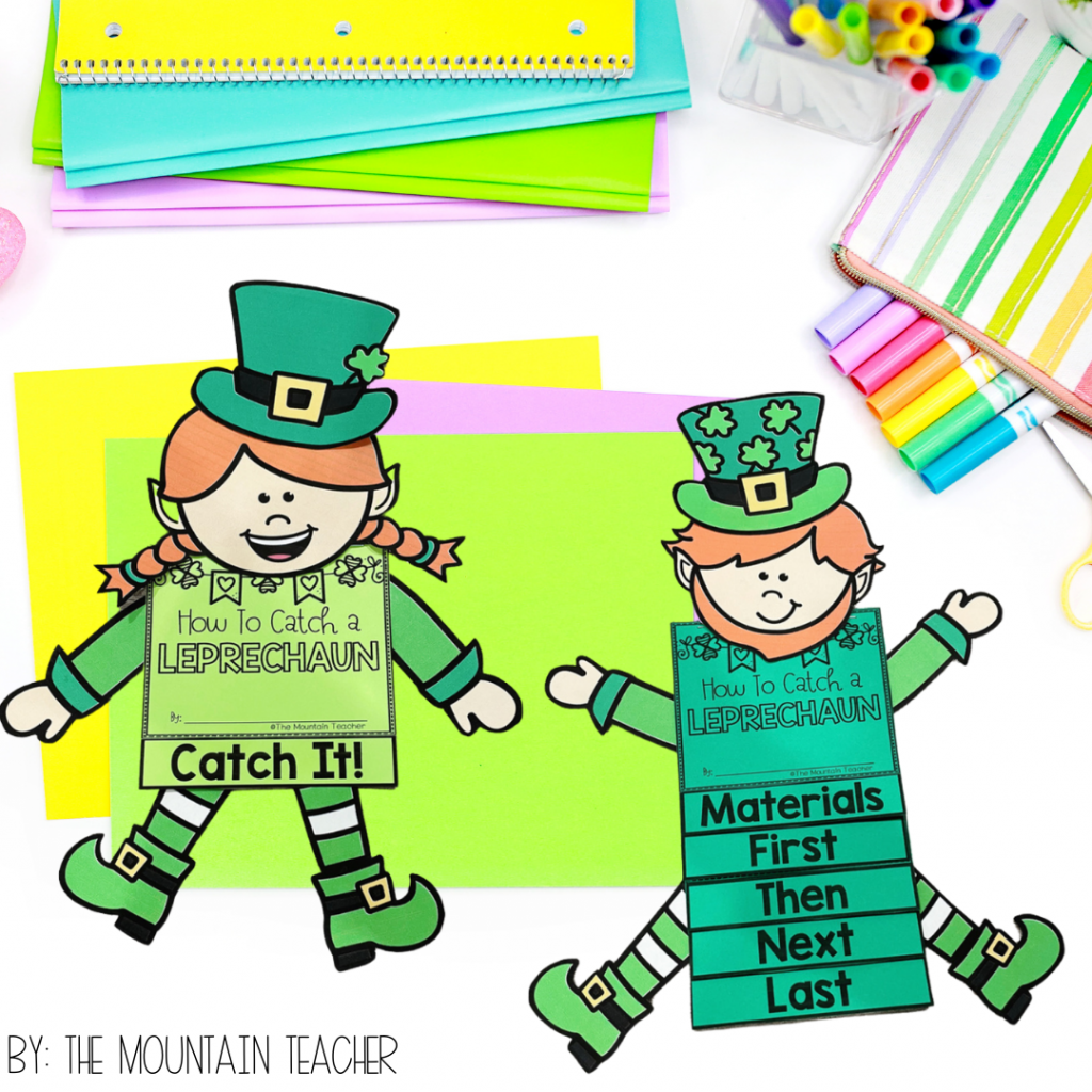 Easy Spring Writing Prompts for Elementary Students and Busy Teachers | how to catch a leprechaun st patricks day writing