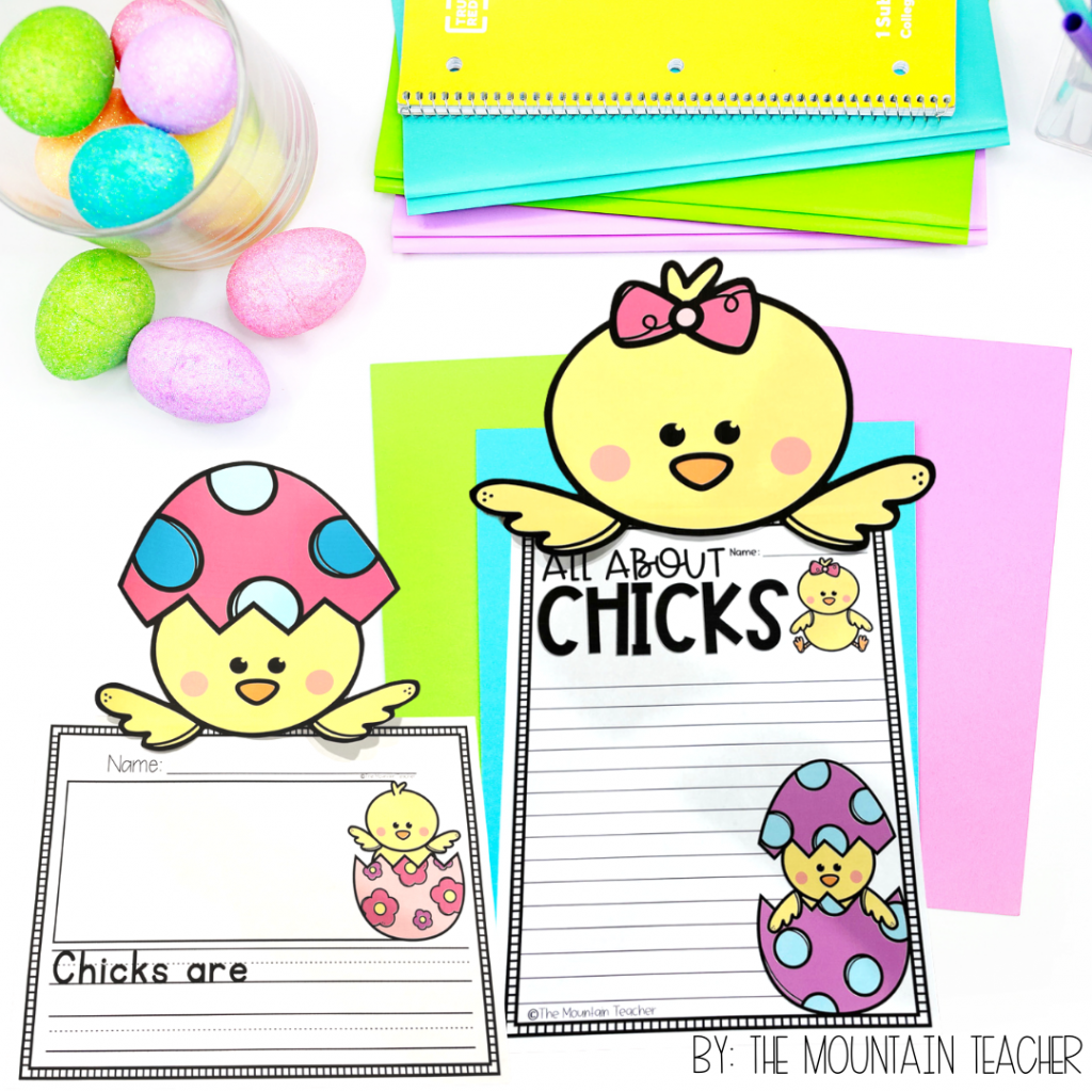 Easy Spring Writing Prompts for Elementary Students and Busy Teachers | all about chicks research project for easter