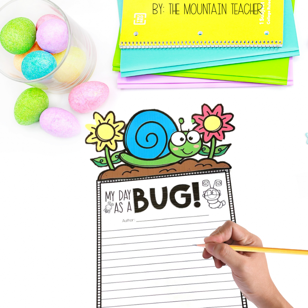 Easy Spring Writing Prompts for Elementary Students and Busy Teachers | my day as a bug imaginative narrative