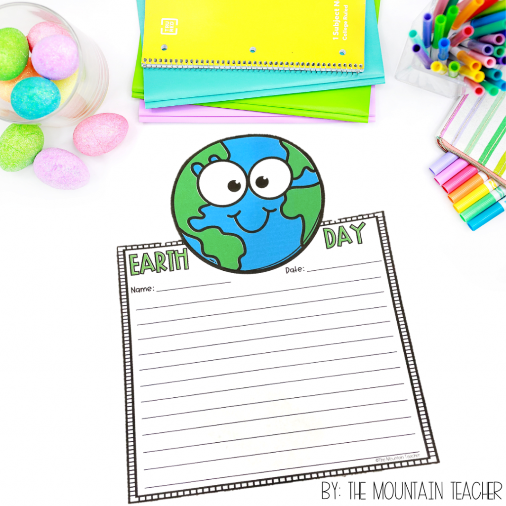 Easy Spring Writing Prompts for Elementary Students and Busy Teachers | earth day writing project and craft