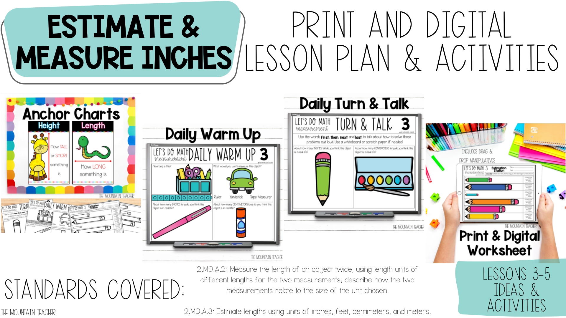 Easy to Use Measurement Lesson Plans for 2nd Graders - The Mountain Teacher