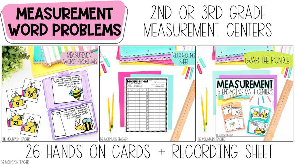 The Best 2nd Grade Measurement Activities - Measurement Word Problems Center