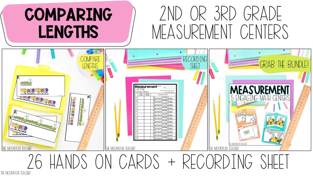 The Best 2nd Grade Measurement Activities - Comparing Lengths Center
