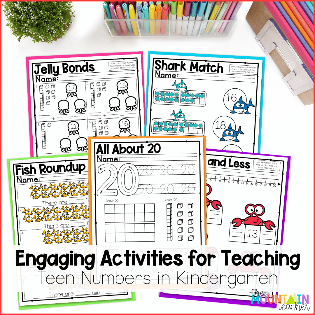 These engaging activities are perfect for teaching teen numbers in kindergarten.