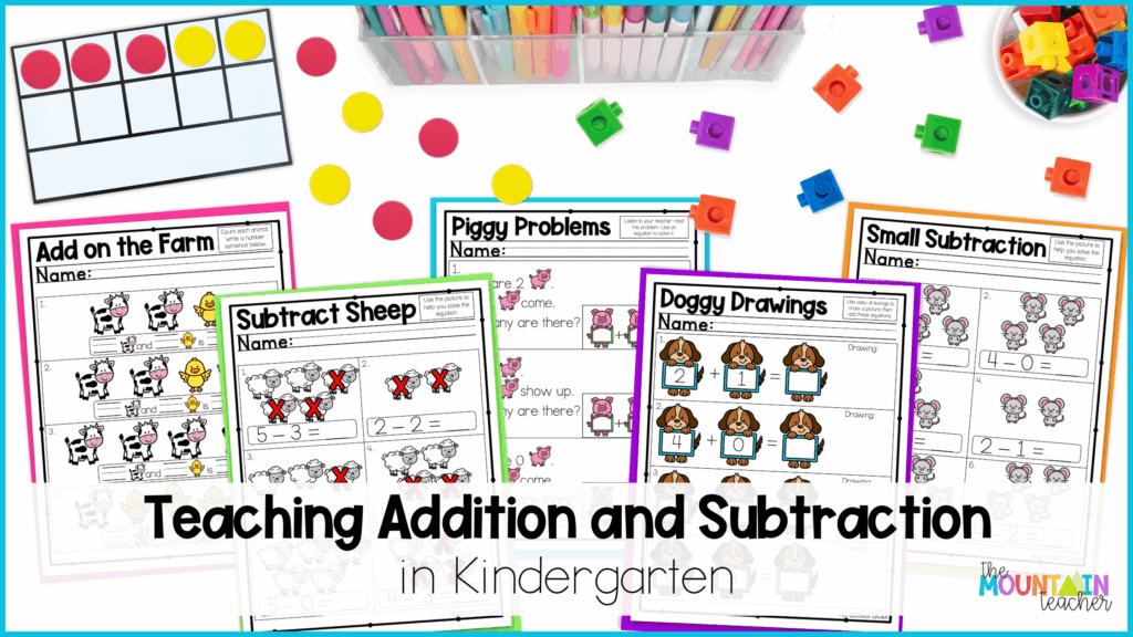 Your students will love these ideas for teaching addition and subtraction in kindergarten.
