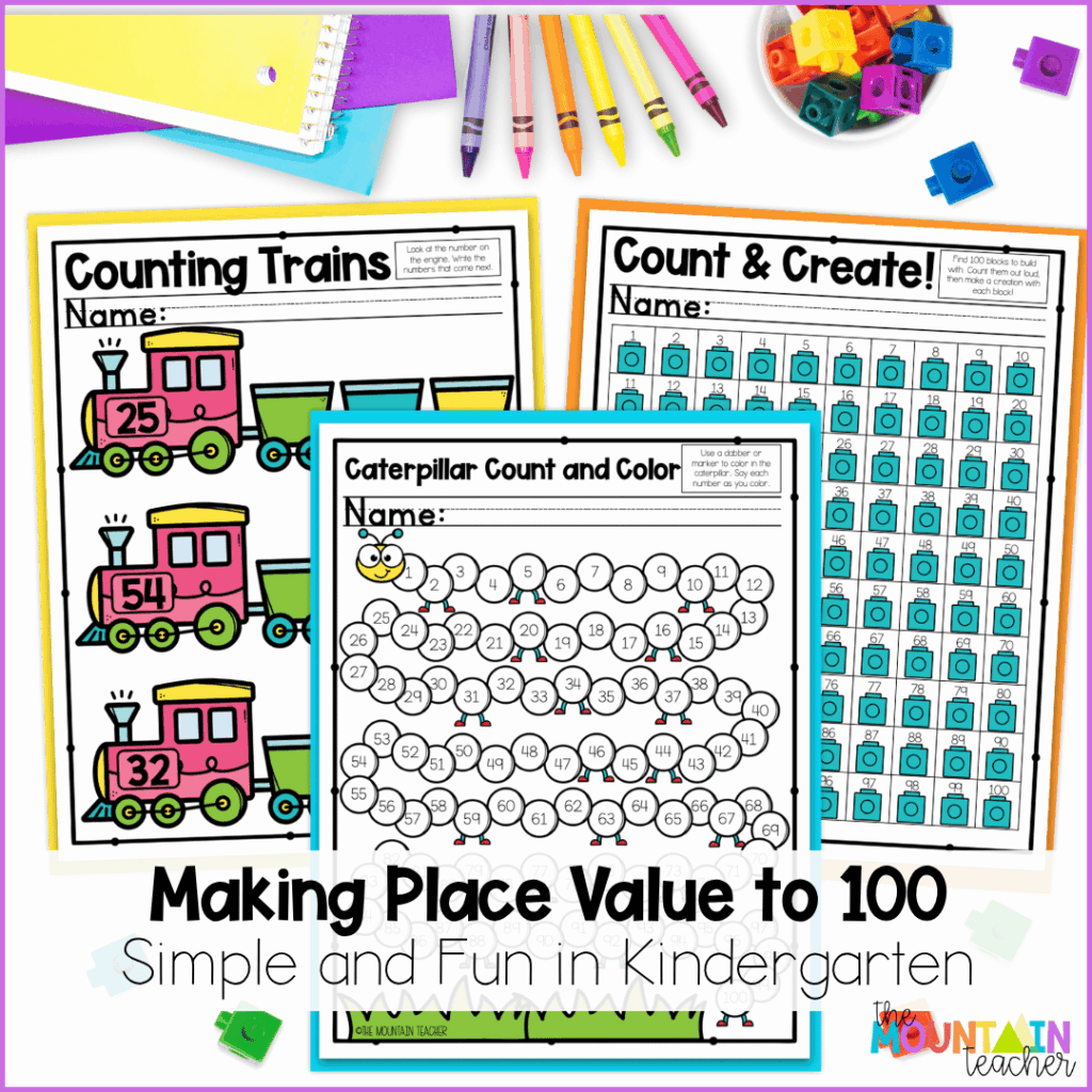 Make teaching place value to 100 fun and simple in kindergarten using these resources and ideas.
