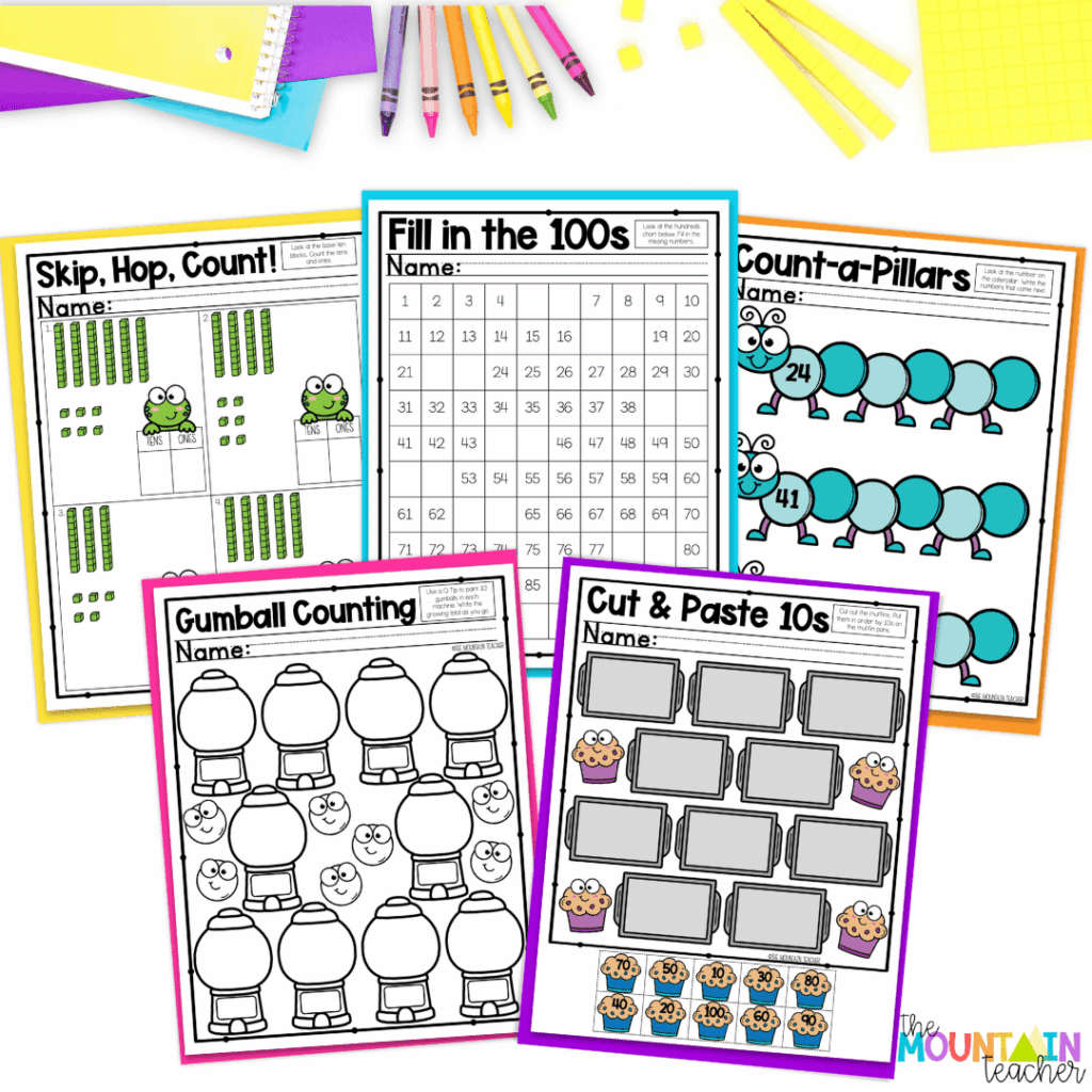 These low prep worksheets are the perfect way to practice tens and ones in kindergarten.