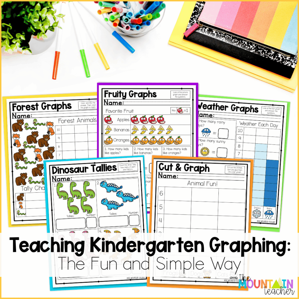 Teach kindergarten graphing the fun and simple way using these strategies and resources.