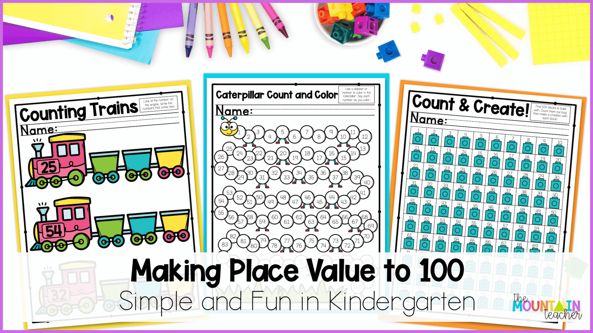 Making Place Value to 100 Simple and Fun in Kindergarten - The Mountain ...
