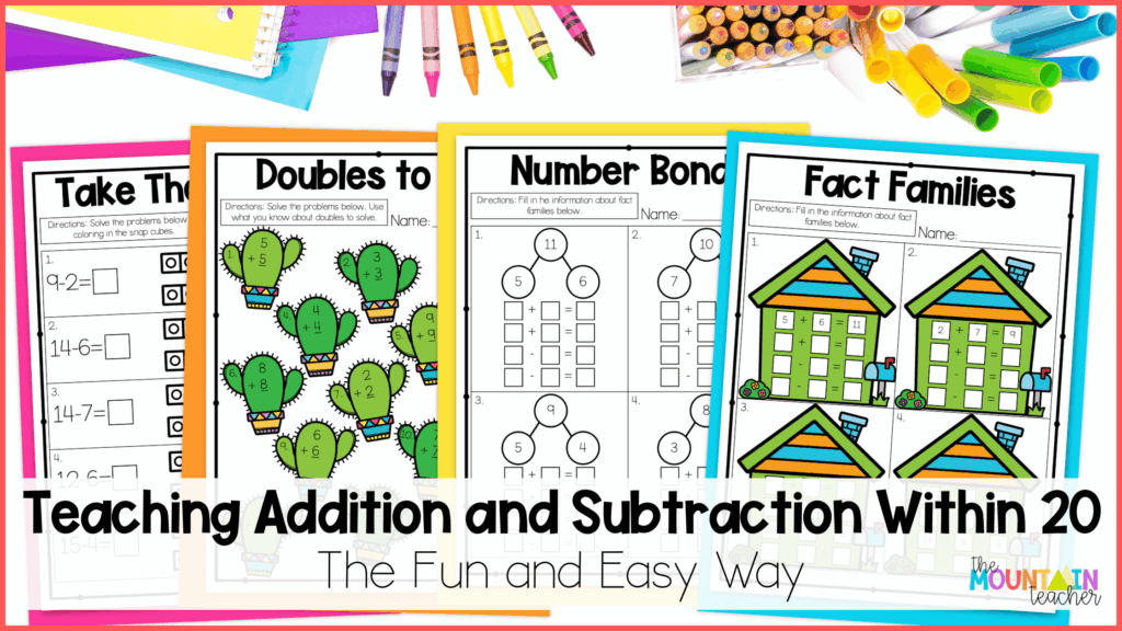 Teach addition and subtraction within 20 the fun and easy way using these ideas and resources.