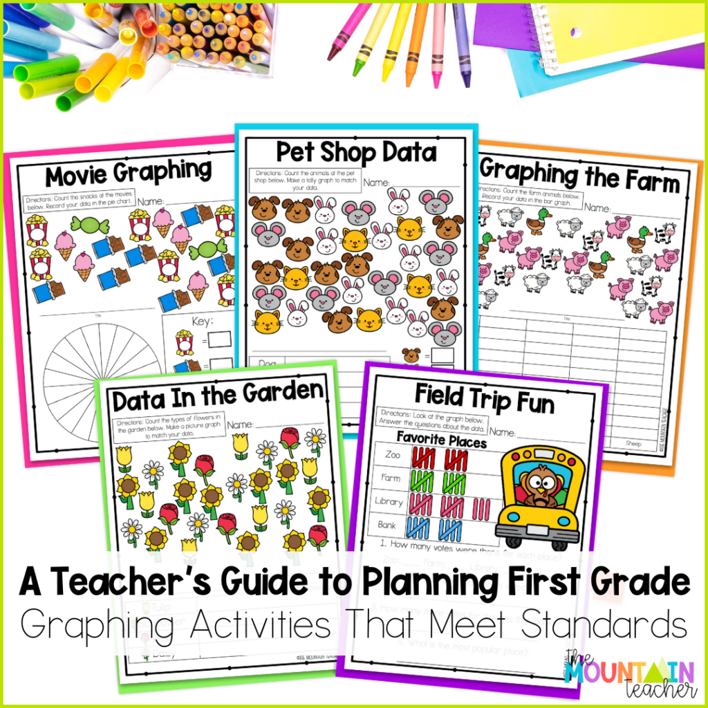 Check out this teachers guide to planning first grade graphing activities that meet standards.