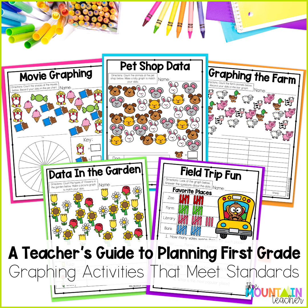 Check out this teachers guide to planning first grade graphing activities that meet standards.