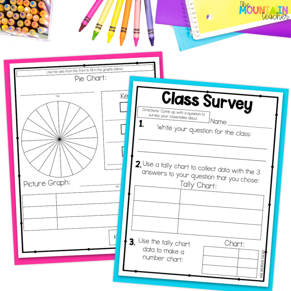 Class surveys and polls are one of my favorite projects to pair with a first grade graphing unit.