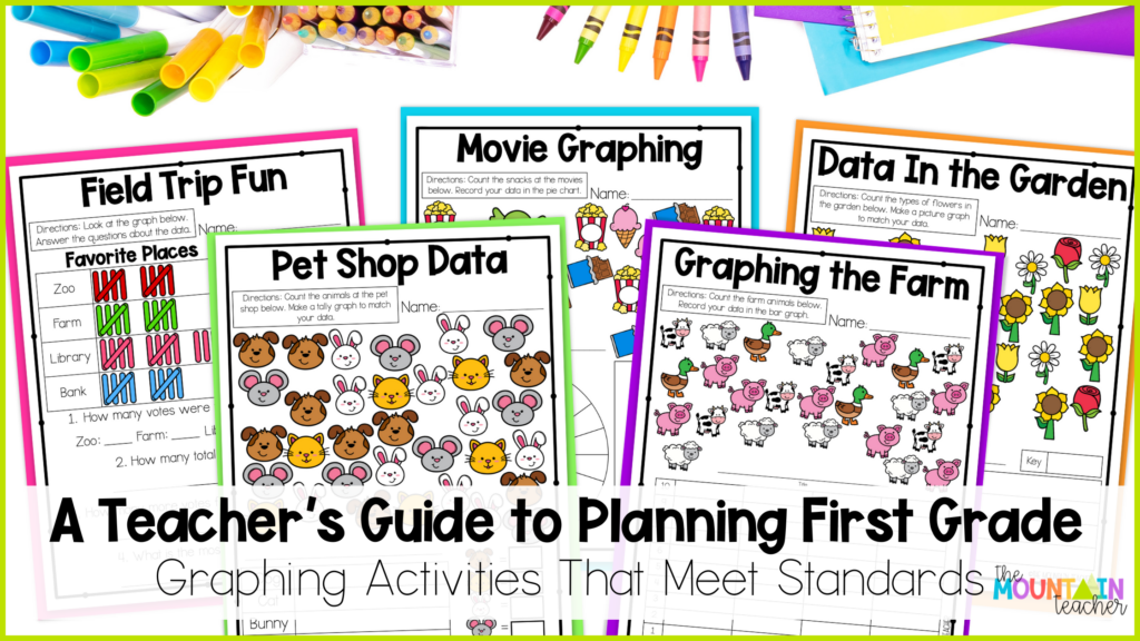 Check out this teachers guide to planning first grade graphing activities that meet standards.