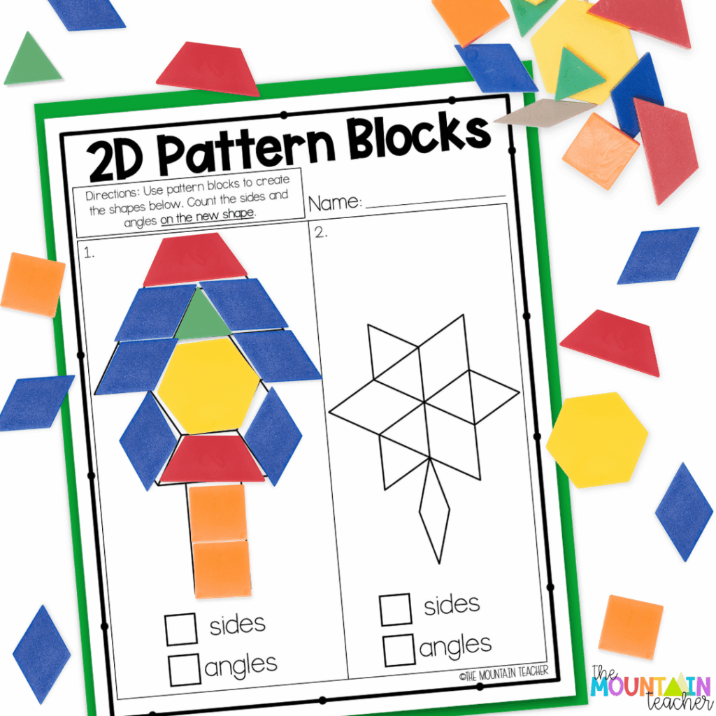 Make your first grade geometry practice fun and hands on with pattern blocks and tangram activities.