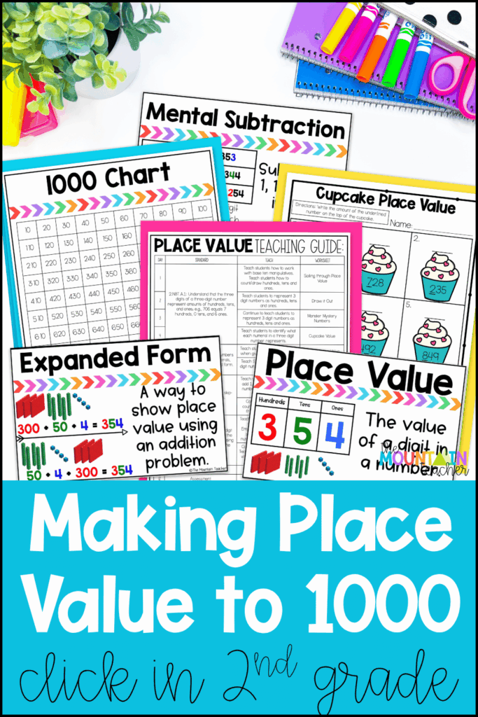 Make place value up to 1000 finally click for your 2nd graders with engaging, hands-on activities! This 2nd grade math unit is perfect for building number sense, boosting confidence, and making math meaningful—without the stress.