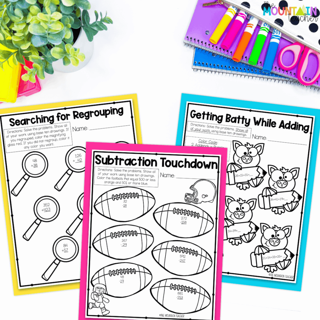 Use small daily lessons to teach addition and subtraction in 2nd grade.