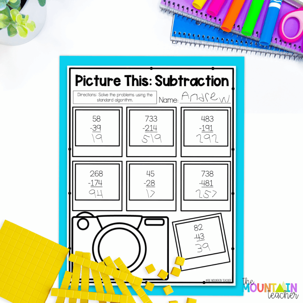 End your daily math routine with independent practice using low-prep worksheets.