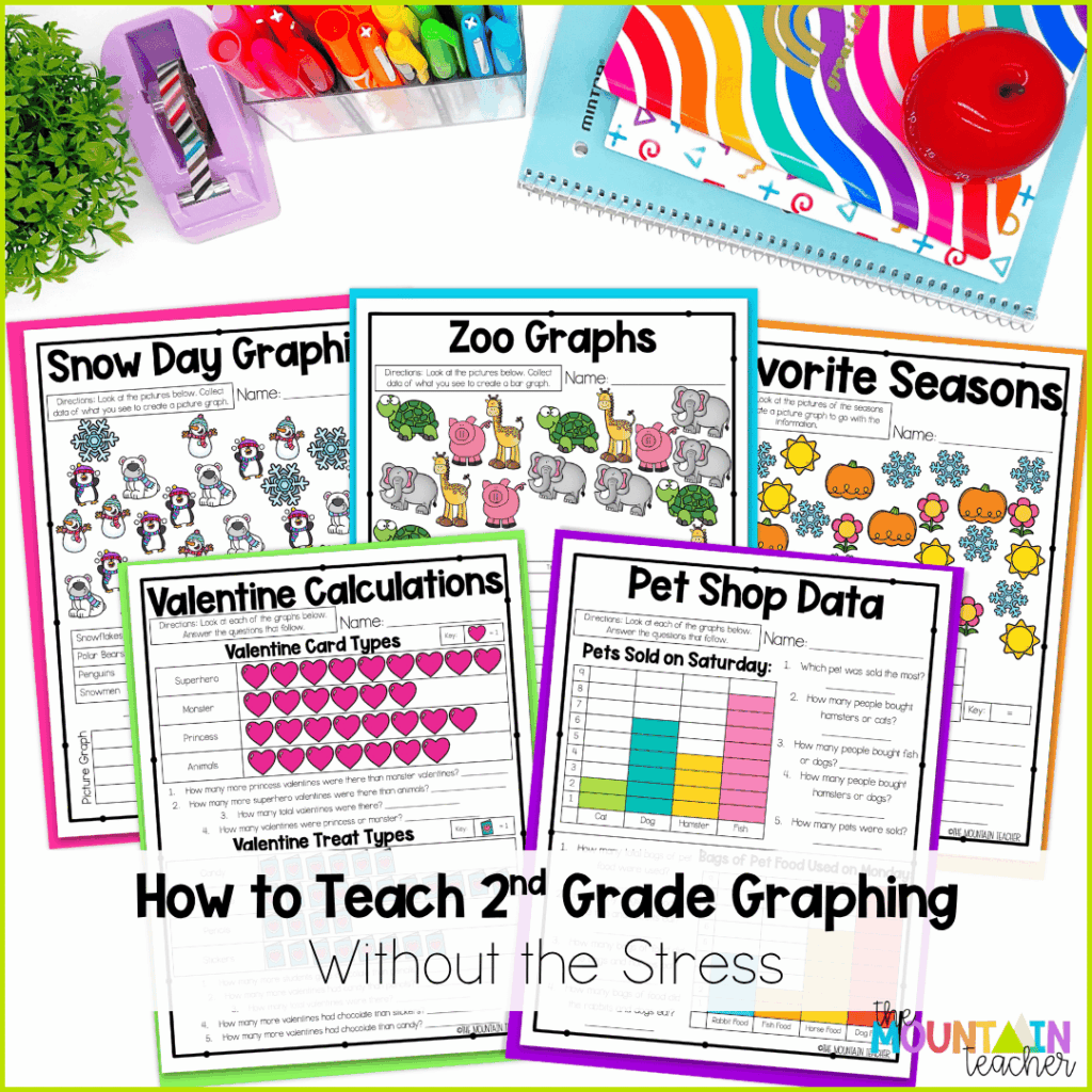 Learn how to teach 2nd grade graphing without the stress using these resources and ideas.